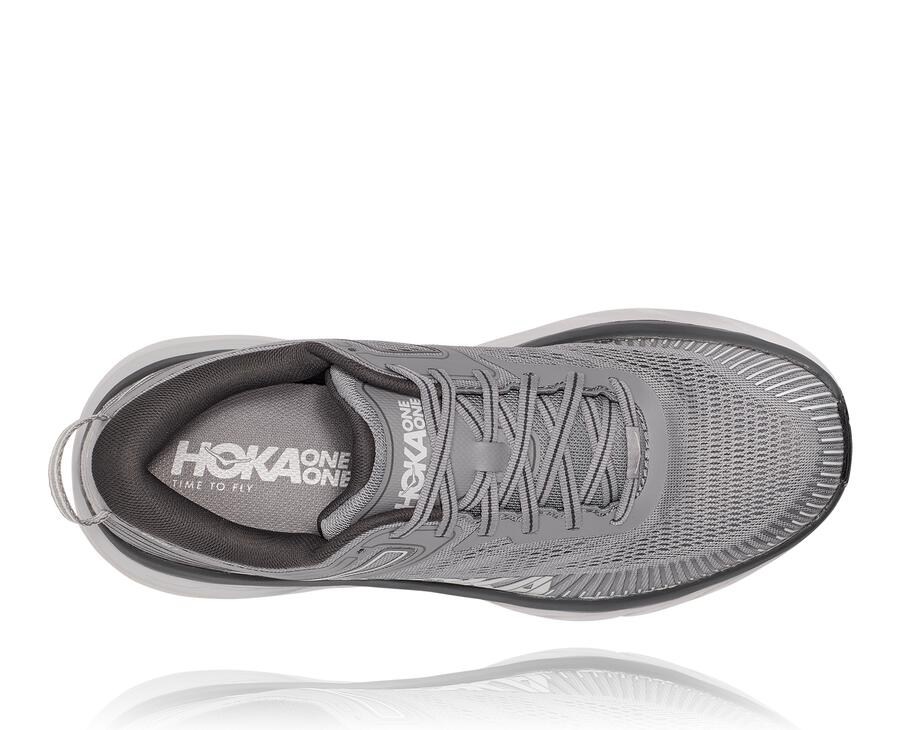 Hoka One One Bondi 7 Löparskor Herr - Grå - ENWJY-1390